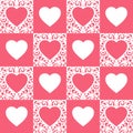 Seamless pattern with hearts. Royalty Free Stock Photo