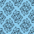 Seamless pattern, heraldry in the form of lions Royalty Free Stock Photo