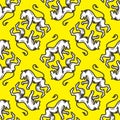 Seamless pattern, heraldry in the form of lions Royalty Free Stock Photo