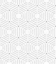 Seamless Pattern With Hexagonal Dotted Shapes Royalty Free Stock Photo