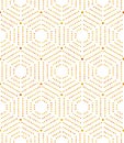 Seamless Pattern With Hexagonal Dotted Shapes Royalty Free Stock Photo