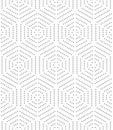 Seamless Pattern With Hexagonal Dotted Shapes Royalty Free Stock Photo