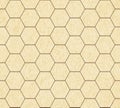 Seamless pattern of the hexagonal netting, geometric line art texture, pencil repeat backdrop. Nude tile design, minimal modern Royalty Free Stock Photo