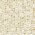 Seamless pattern with hieroglyphs