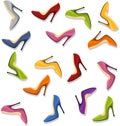 Seamless pattern with high-heeled shoes. Stiletto shoes tiling design Royalty Free Stock Photo