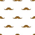 Seamless pattern with hipsters mustache