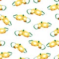 Seamless pattern for the holiday Mardi Gras, with the image of carnival masks Royalty Free Stock Photo