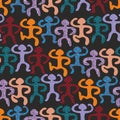 Seamless pattern of homunculus silhouettes. Abstract background for textile, wallpaper, design. Website Template. Royalty Free Stock Photo