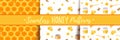 Seamless pattern with honey Royalty Free Stock Photo