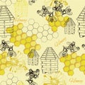 Seamless pattern honey