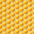 Seamless pattern. Honeycomb flat style. Vector illustration. Medical abstract pattern, honey natural product