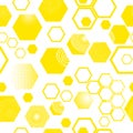 Yellow Seamless pattern honeycombs. Vector illustration