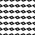 1698 Seamless pattern with horizontal black rhombuses, modern stylish image.