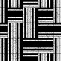 2384 Seamless pattern with horizontal black segments, modern stylish image. Royalty Free Stock Photo