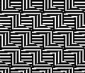 Seamless pattern with horizontal and vertical black segments(cube), modern stylish image. Royalty Free Stock Photo