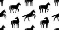 Seamless pattern with Horse logo