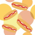 Seamless pattern with hotdogs