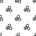 Seamless pattern with human resourse managment icons. Gears showing teamwork, cooperation, managment. Vector illustration for