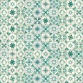 Seamless pattern of hydraulic tiles, typical of Spain, Italy and Portugal.