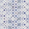 Seamless pattern of hydraulic tiles, typical of Spain, Italy and Portugal.