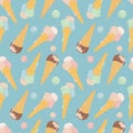 Seamless pattern with ice cream Royalty Free Stock Photo