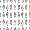 Seamless pattern ice cream cones Royalty Free Stock Photo