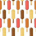 Seamless pattern with ice cream