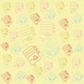 Seamless pattern with icon books