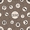 Seamless pattern Icons detective crime