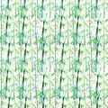 Seamless pattern illustration with bamboo thicket isolated Royalty Free Stock Photo