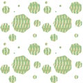Seamless pattern illustration with summer leaves in heptagons Royalty Free Stock Photo