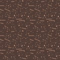 Seamless pattern with illustration zodiac constellations on a dark background with stars Royalty Free Stock Photo