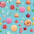 seamless pattern images of lollipops candies