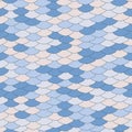 Seamless pattern. Imitation of scales of fish. Blue scales with grey lines. Marine background. Animal print Royalty Free Stock Photo