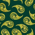 Seamless pattern of indian cucumbers