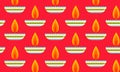 Seamless pattern Indian festival Happy Diwali Firecracker. Holiday concept. Diwali celebration design greeting card Royalty Free Stock Photo