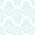 Seamless pattern with Indian hamsa