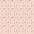 Indoor plants seamless pattern hand drawn vector. Royalty Free Stock Photo