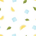 Seamless pattern ingredients for cocktail Royalty Free Stock Photo