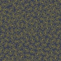 Seamless pattern with insects. Beetles of ladybugs of yellow color on a gray background.