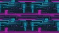 A seamless pattern inspired by cyberpunk aesthetics Royalty Free Stock Photo