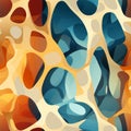 Seamless pattern inspired by the distinctive giraffe skin. The abstract use of colors and shapes creates a visually captivating