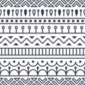 Seamless pattern inspired by scandinavian, finnish folk art. Nordic black and white monochrome background. Repeated