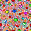 Seamless pattern interesting super nice abstract and cute picture. Royalty Free Stock Photo