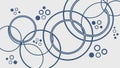 Seamless Pattern of Intersecting Circles, Abstract Design, vector design Generative AI Royalty Free Stock Photo