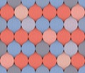 Seamless pattern of interwoven yarn. Rose Quartz and Serenity color.