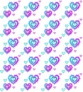 Heart. Iridescent hearts. St. Valentine`s Day. seamless pattern Royalty Free Stock Photo