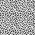 Seamless pattern with hand drawn black dashes. Royalty Free Stock Photo