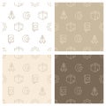 Seamless pattern of islamic icon Royalty Free Stock Photo