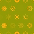 Seamless pattern with Islamic symbols Islamic stars Rub el Hizb